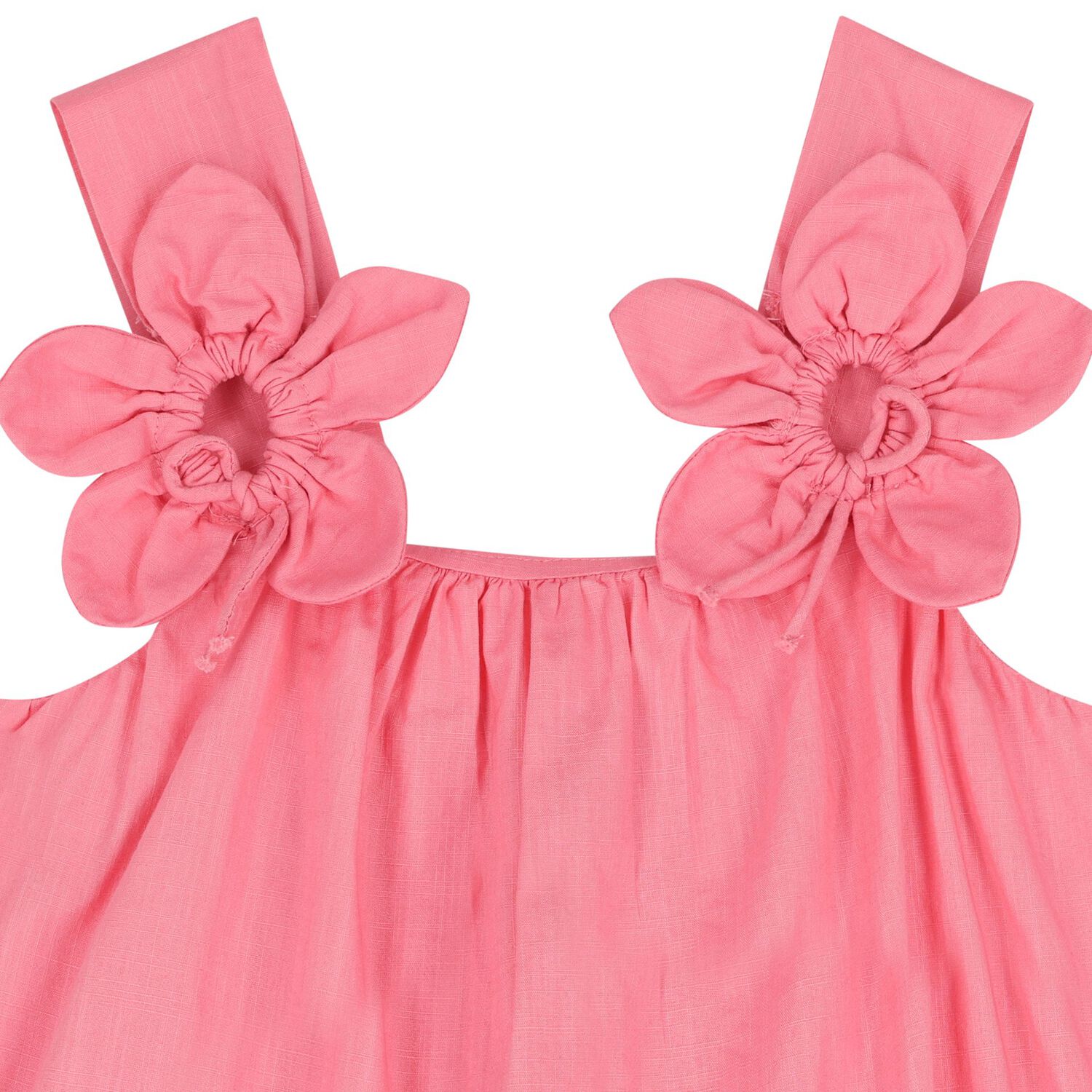 طقم بنطلون بنات مزين بأزهار ثلاثية الأبعاد باللون الوردي, 1, hi-res