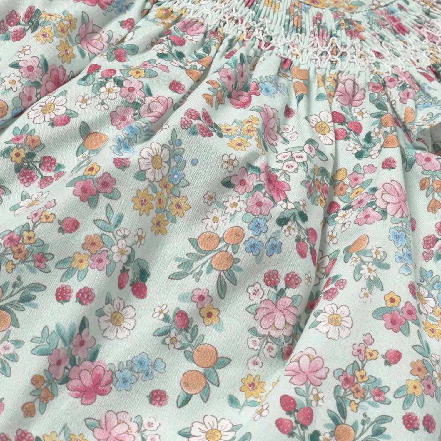 Baby Girls Green Floral Dress Set, 1, hi-res