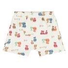 Baby Boys Orange & Ivory Teddy Bear Shorts Set, 1, hi-res
