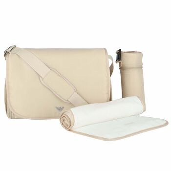 Beige Logo Baby Changing Bag