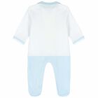 Boys Blue & White Babygrow, 1, hi-res