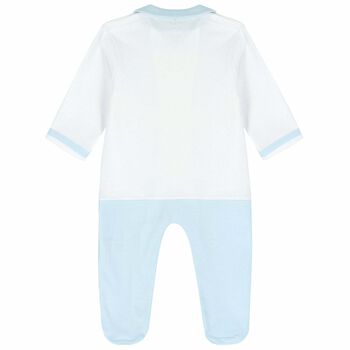 Boys Blue & White Babygrow