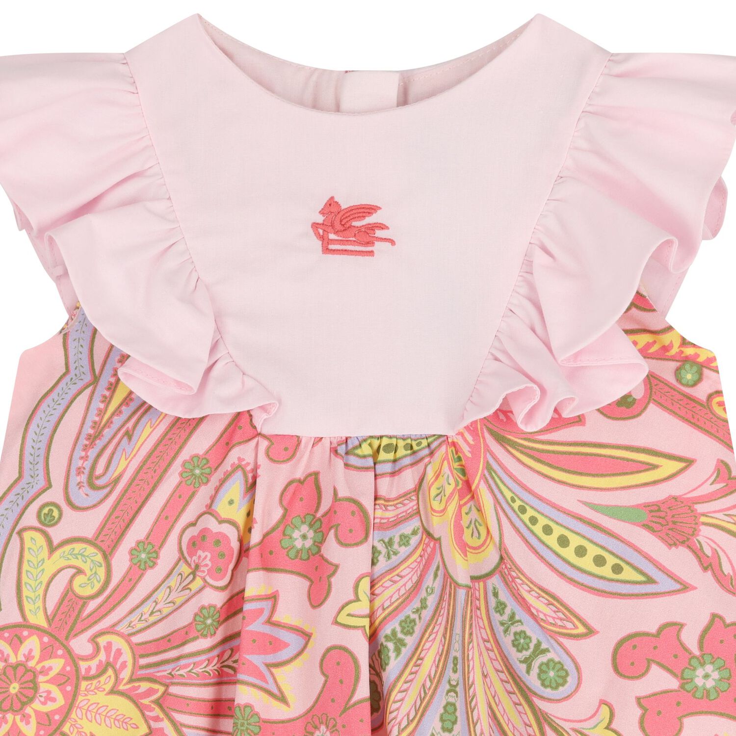 Baby Girls Pink Floral Paisley Dress , 1, hi-res
