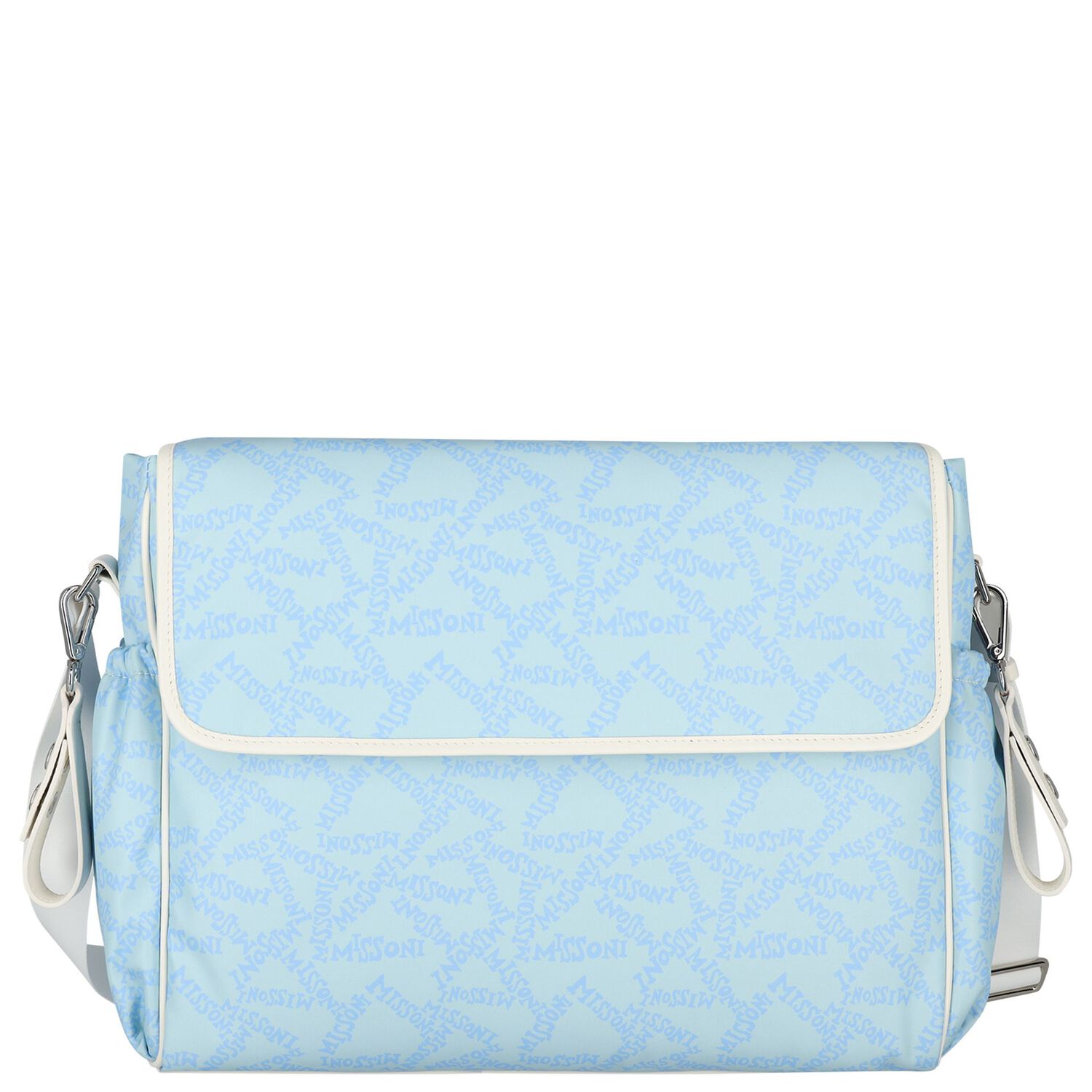 Blue & White Logo Baby Changing Bag ( 34cm ), 1, hi-res