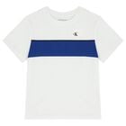 Boys White Logo T-Shirt, 1, hi-res
