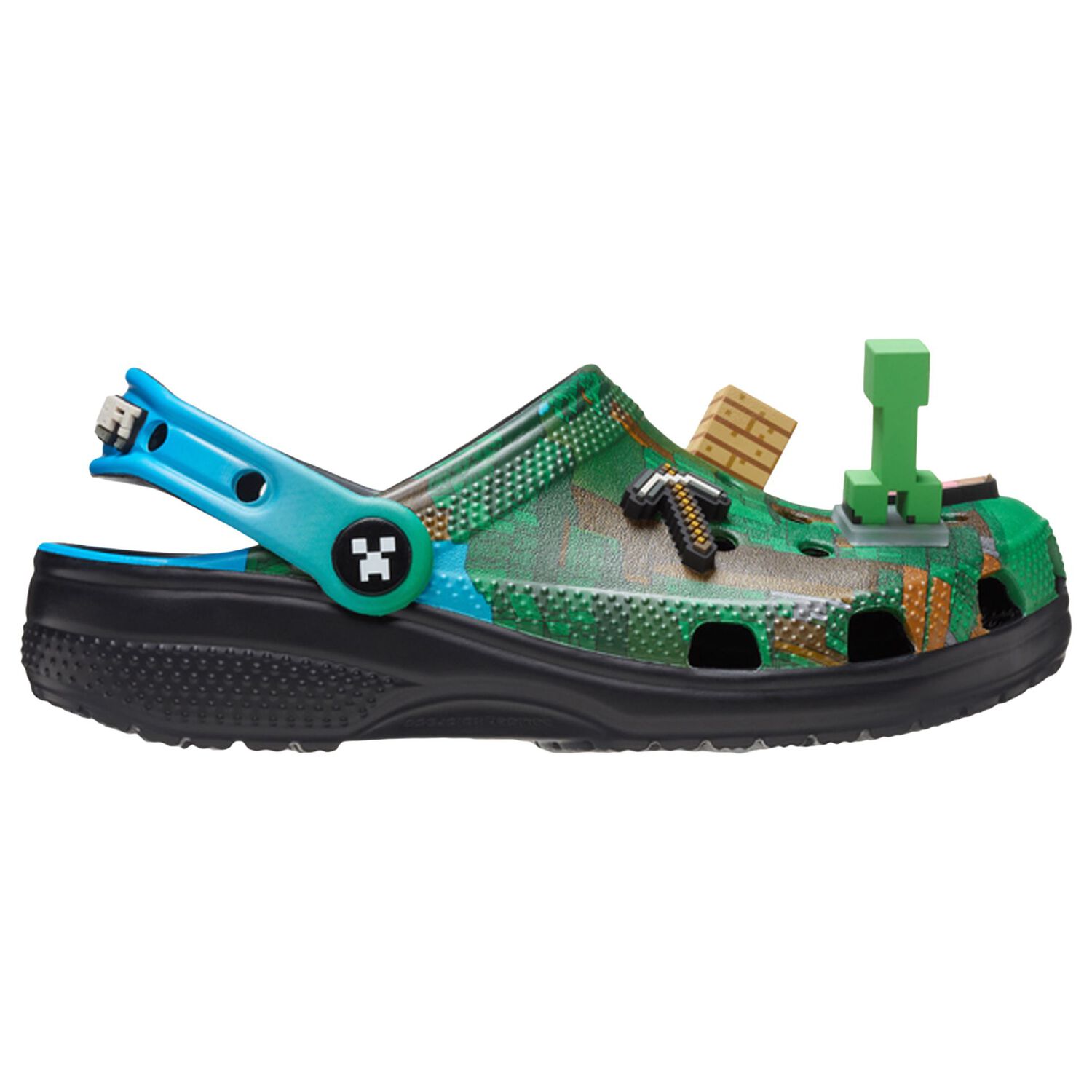 Black & Green Minecraft Classic Clogs Sandals, 1, hi-res