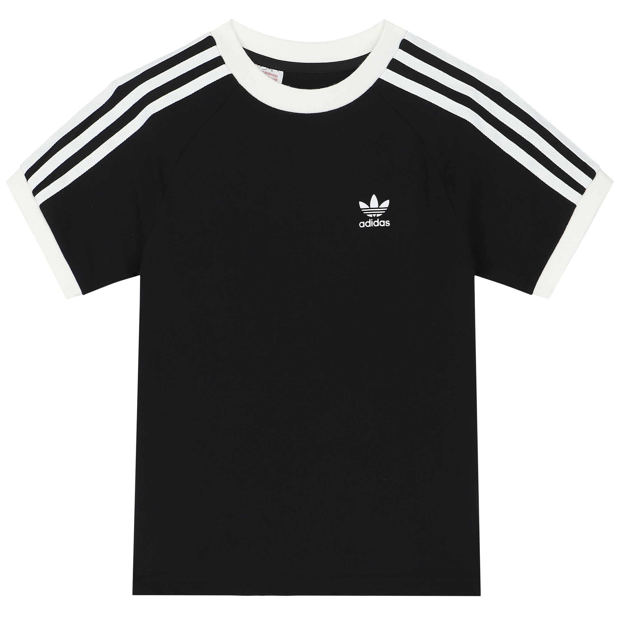 adidas Originals Girls Black 3 Stripes Logo T Shirt Junior Couture UAE
