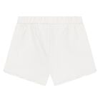 Younger Girls White Shorts, 1, hi-res