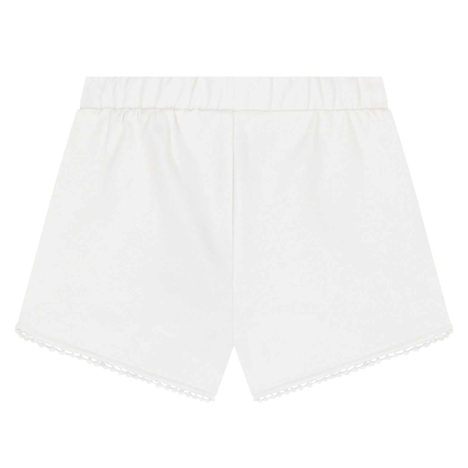 Younger Girls White Shorts, 1, hi-res
