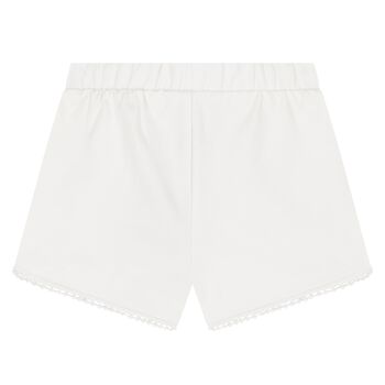 Younger Girls White Shorts