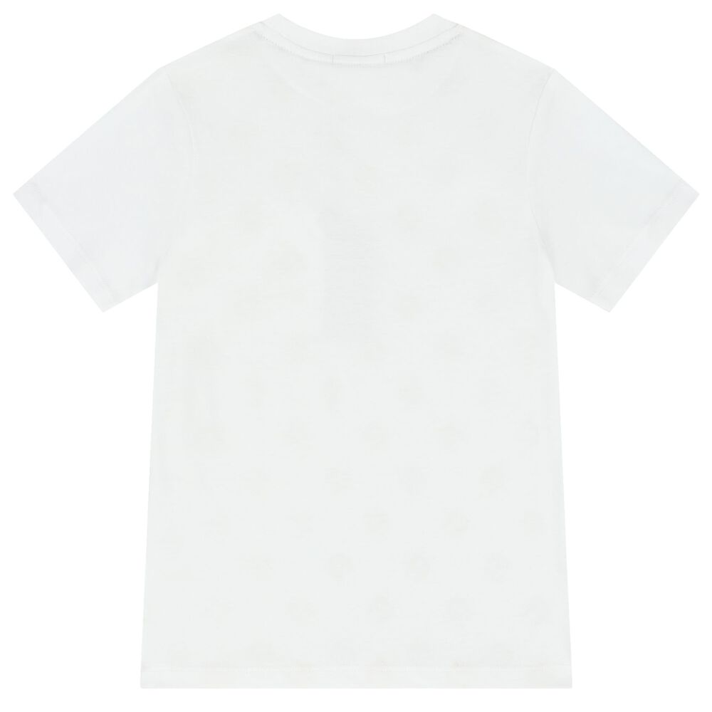 Aigner Boys White & Gold Logo T-Shirt | Junior Couture UAE