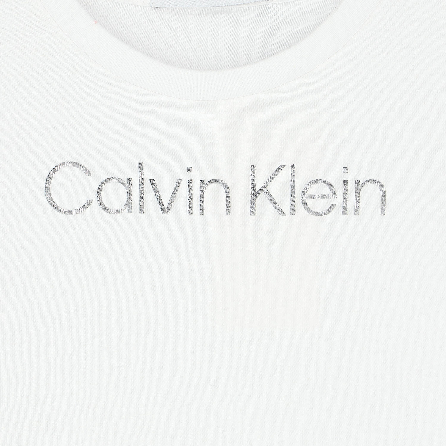 تيشيرت بالشعار باللون الأبيض والفضي, 1, hi-res image number null