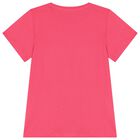 Girls Pink Embellished Logo T-Shirt, 2, hi-res