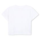 Younger Girls White Logo T-Shirt, 1, hi-res