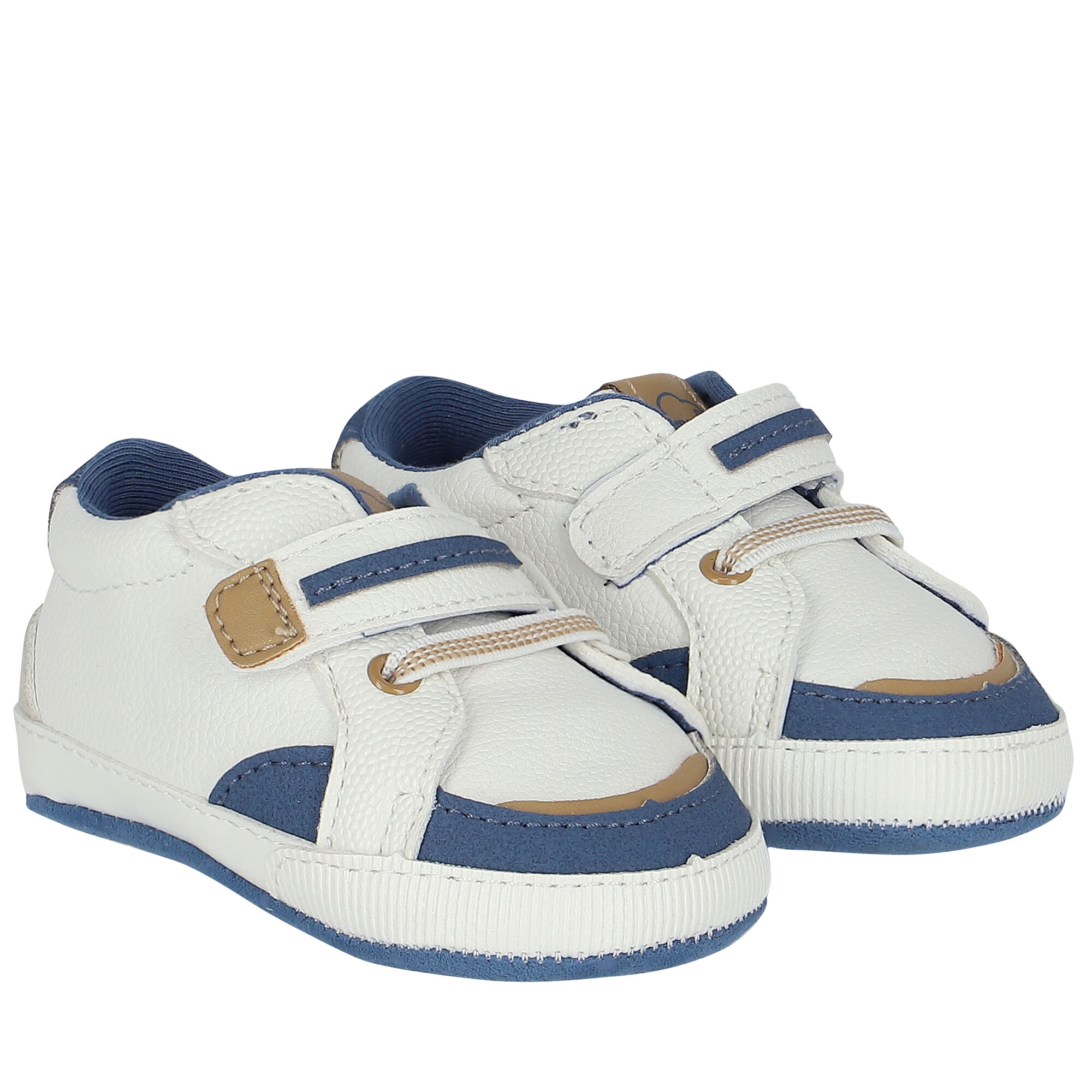 Mayoral Baby Boys White Blue Pre Walker Shoes Junior Couture UAE