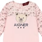 Baby Girls Pink Teddy Bear Logo Babygrow Set, 1, hi-res