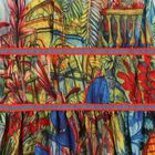 Girls Multi Coloured Printed Dress, 1, hi-res