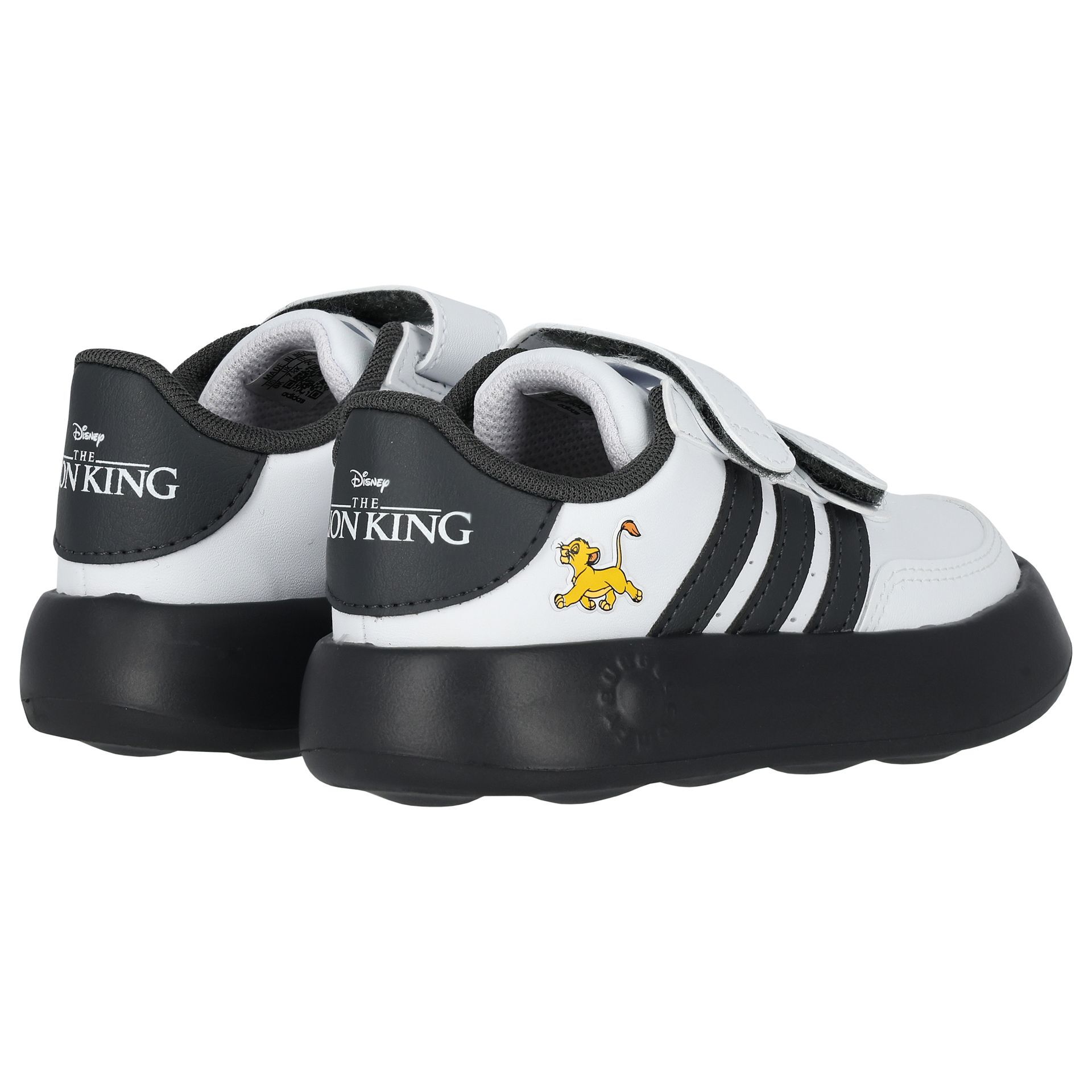 Adidas Kids White Black Logo Lion King Trainers Junior Couture UAE