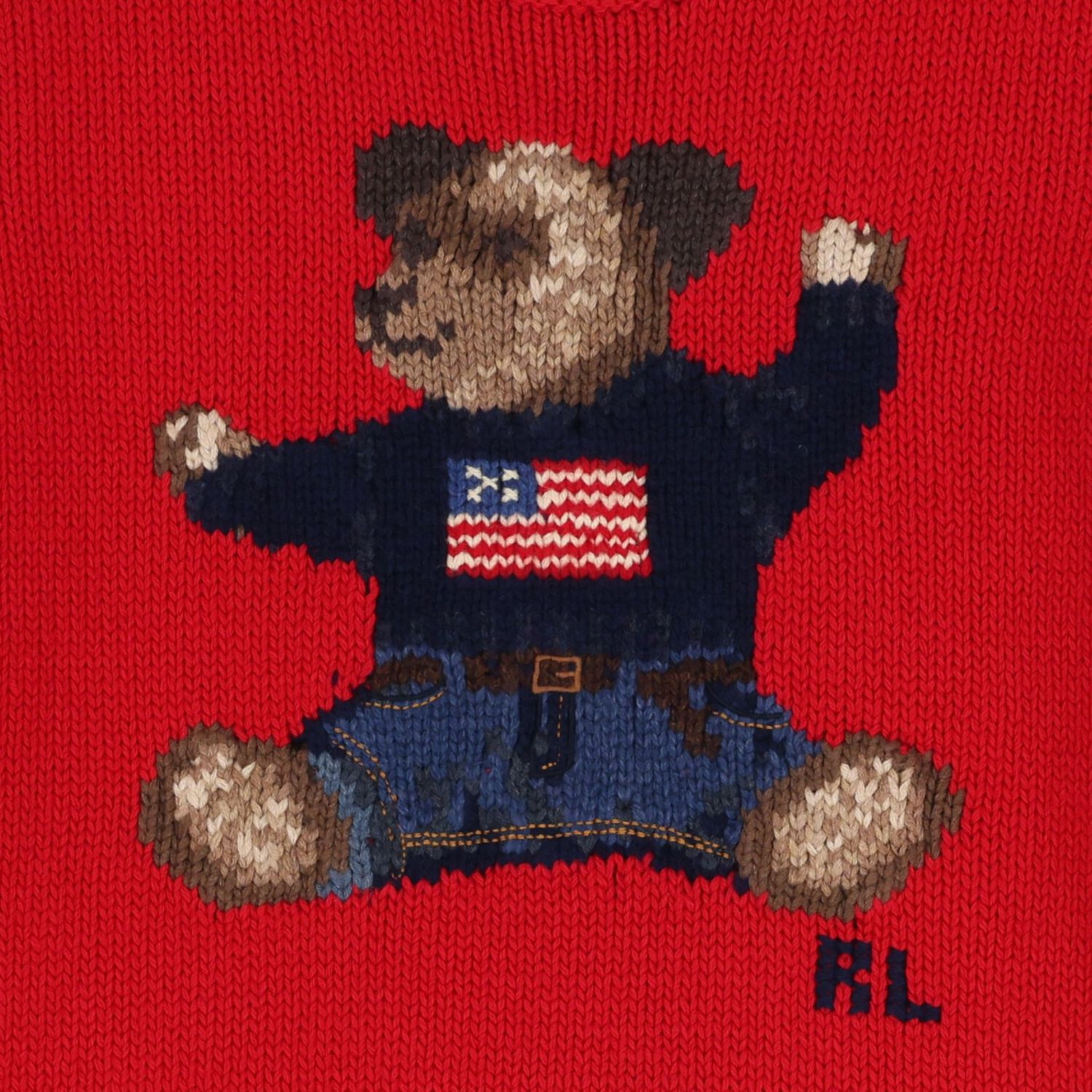 فستان بولو بشعار دب أحمر للبنات, 1, hi-res image number null