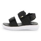 Boys Black Logo Sandals, 1, hi-res