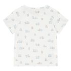 طقم بدلة رياضية أولاد بالشعار باللون العاجي والأزرق, 2, hi-res