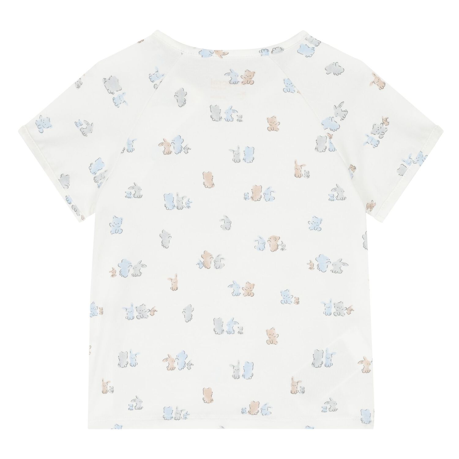 طقم بدلة رياضية أولاد بالشعار باللون العاجي والأزرق, 2, hi-res image number null