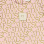 Younger Girls Pink & Gold Logo Dress, 2, hi-res