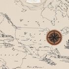 Boys Beige Compass Geo Map T-Shirt, 1, hi-res