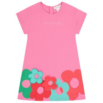  Girls Pink Floral Dress