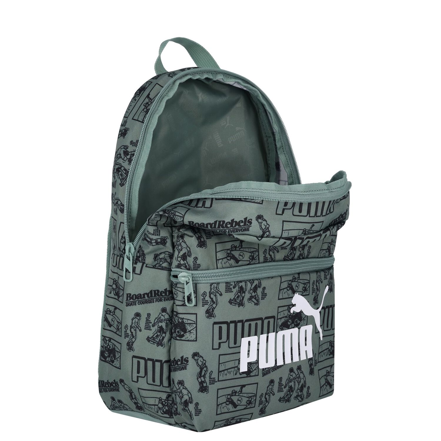 Boys Green Logo Backpack, 1, hi-res