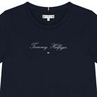 تيشيرت بنات بالشعار باللون الكحلى, 1, hi-res