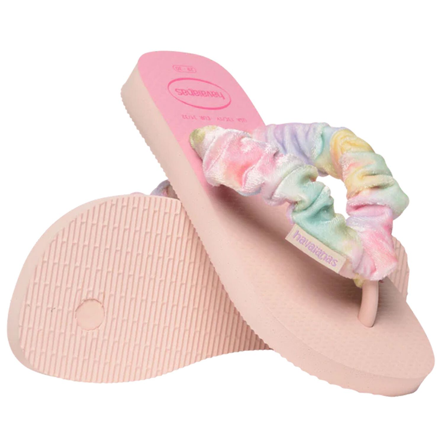 Girls Pink Logo Flip Flops, 1, hi-res