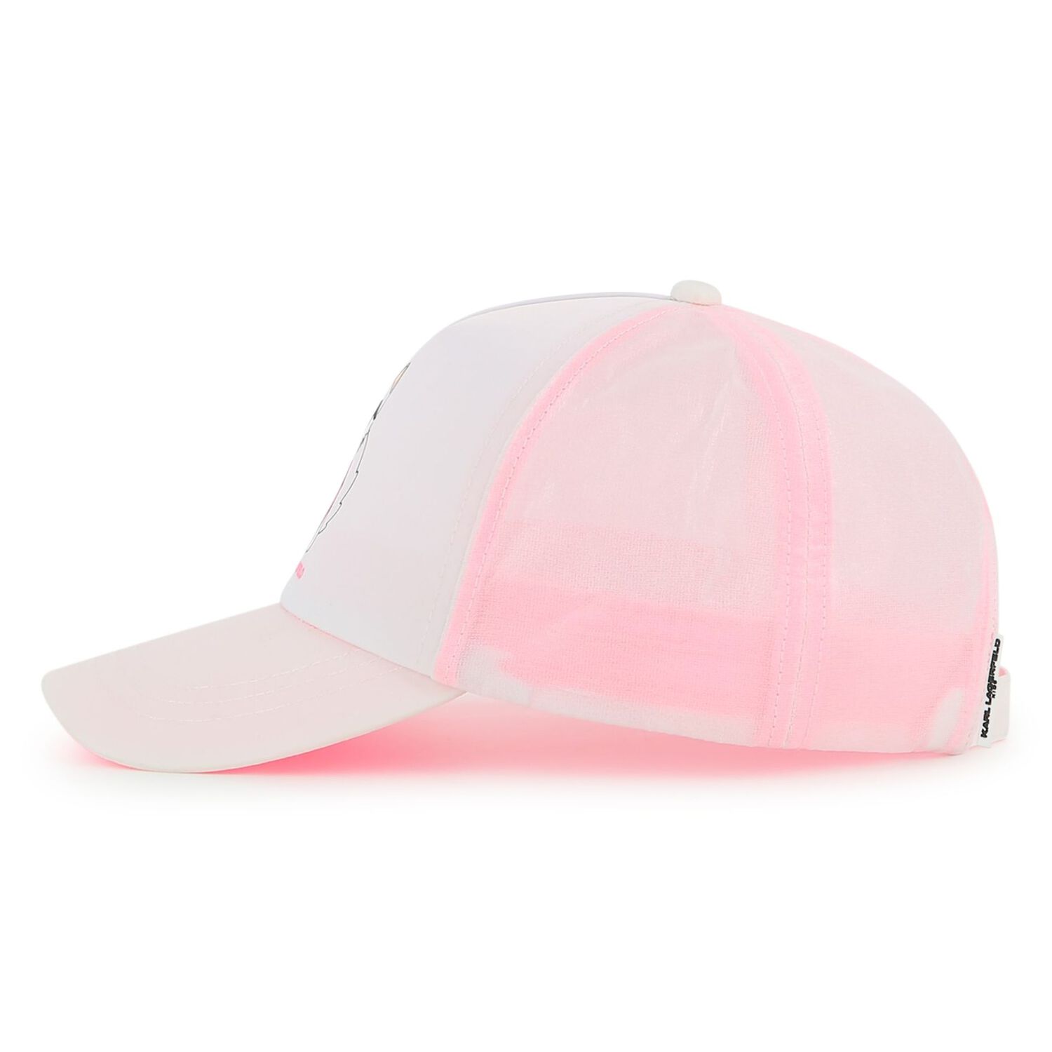 Girls White & Pink Choupette Cap, 1, hi-res