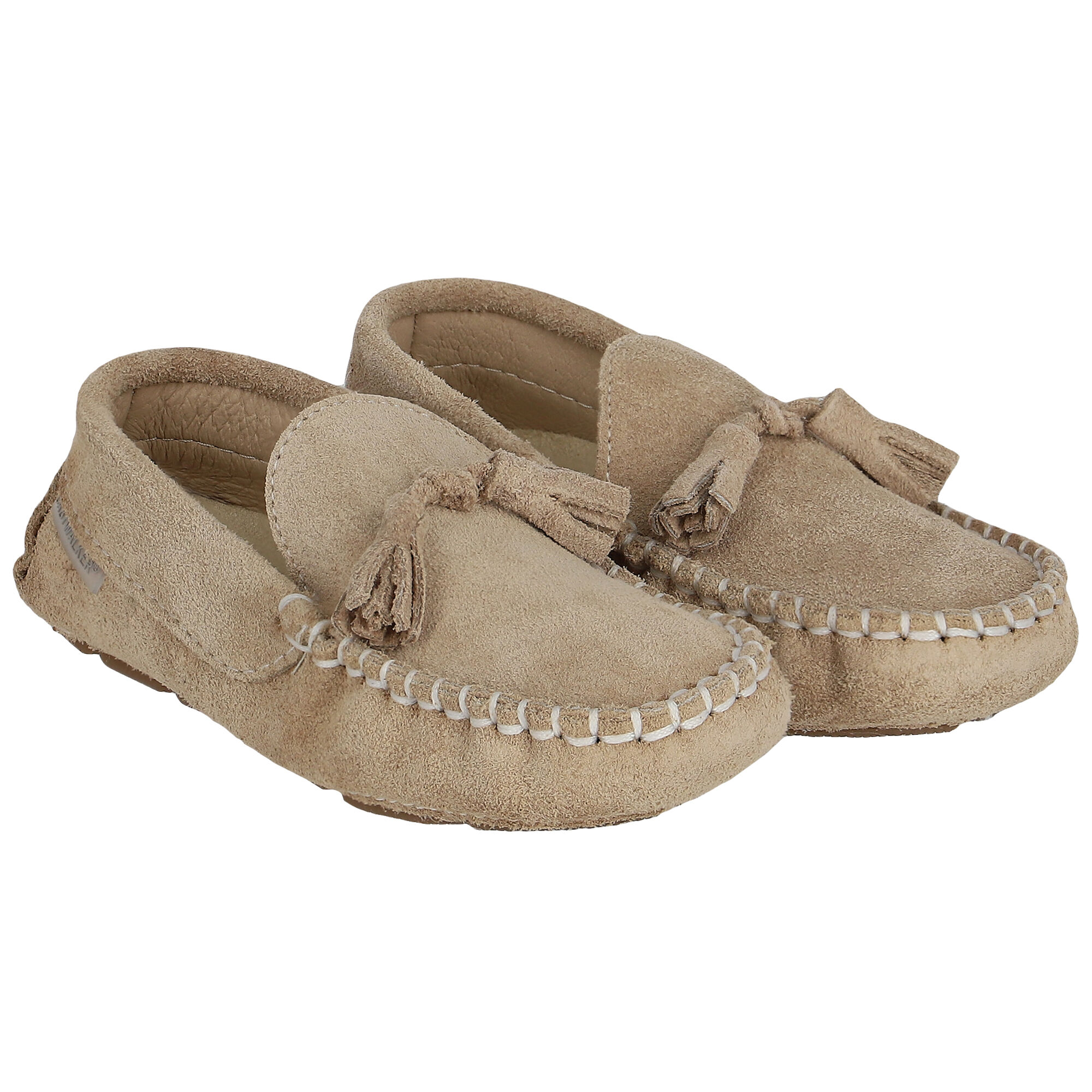 Babywalker Boys Beige Suede Shoes Junior Couture UAE