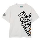 Boys Ivory Bubble Tiger Logo T-Shirt, 1, hi-res