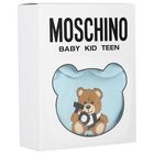 طقم هدايا افرول بالشعار بطبعه تيدى بير باللون الازرق, 3, hi-res