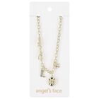 Girls Gold Metal Cowgirl Charm Necklace, 1, hi-res