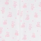 Baby Girls White & Pink Teddy Bear Time Babygrow, 1, hi-res