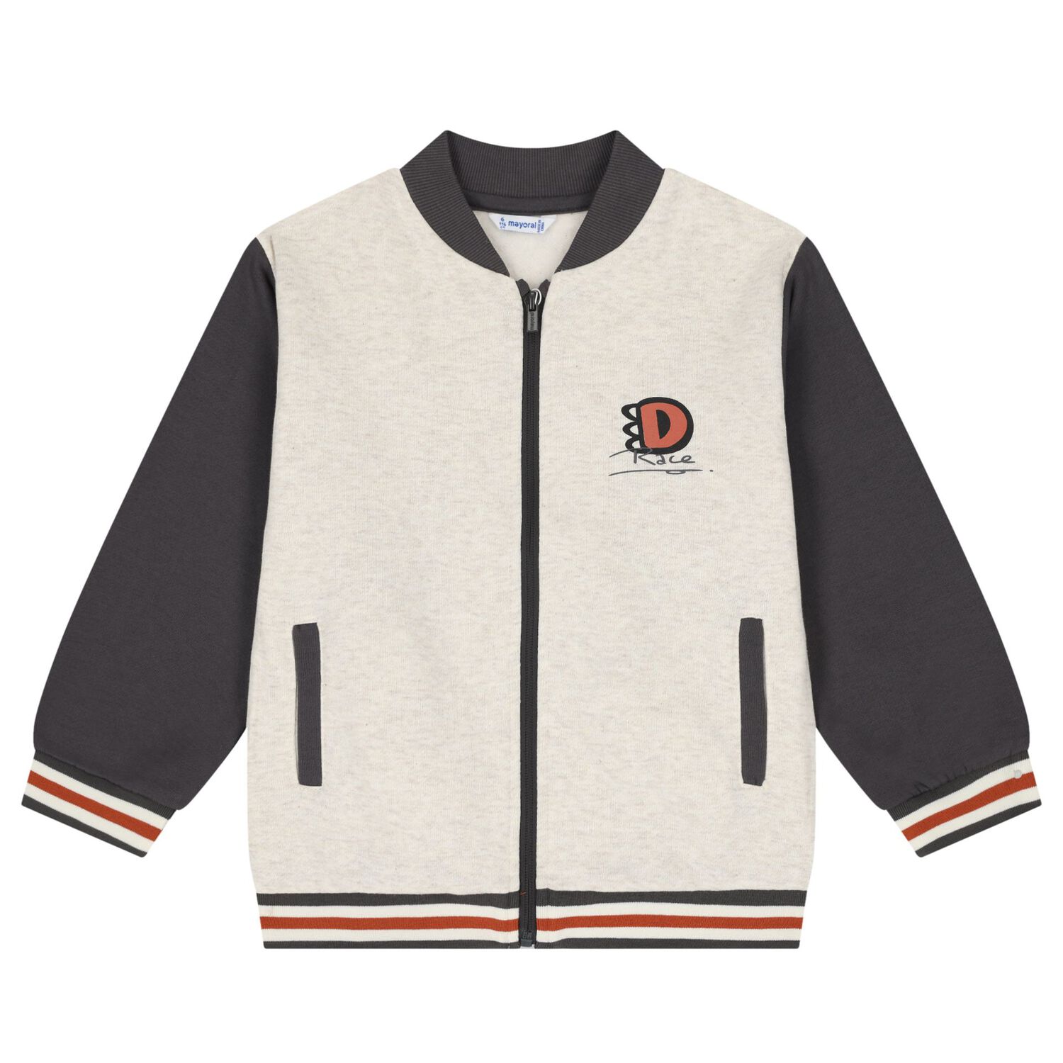 Boys Ivory, Grey & White Tracksuit Set (3 Piece), 1, hi-res