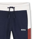 Younger Boys Navy Blue Logo Joggers, 3, hi-res