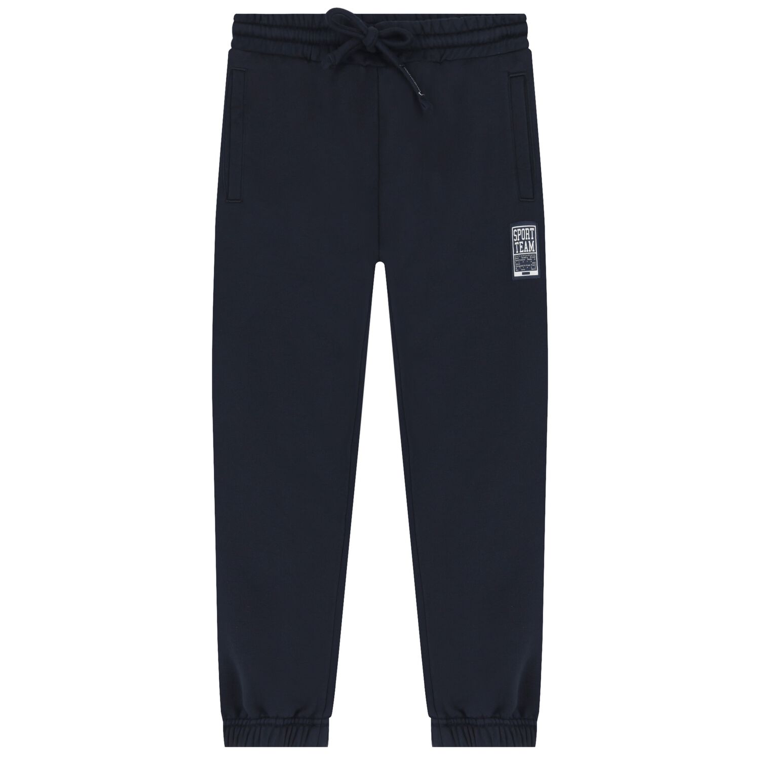 Boys Navy Blue Logo Joggers, 1, hi-res