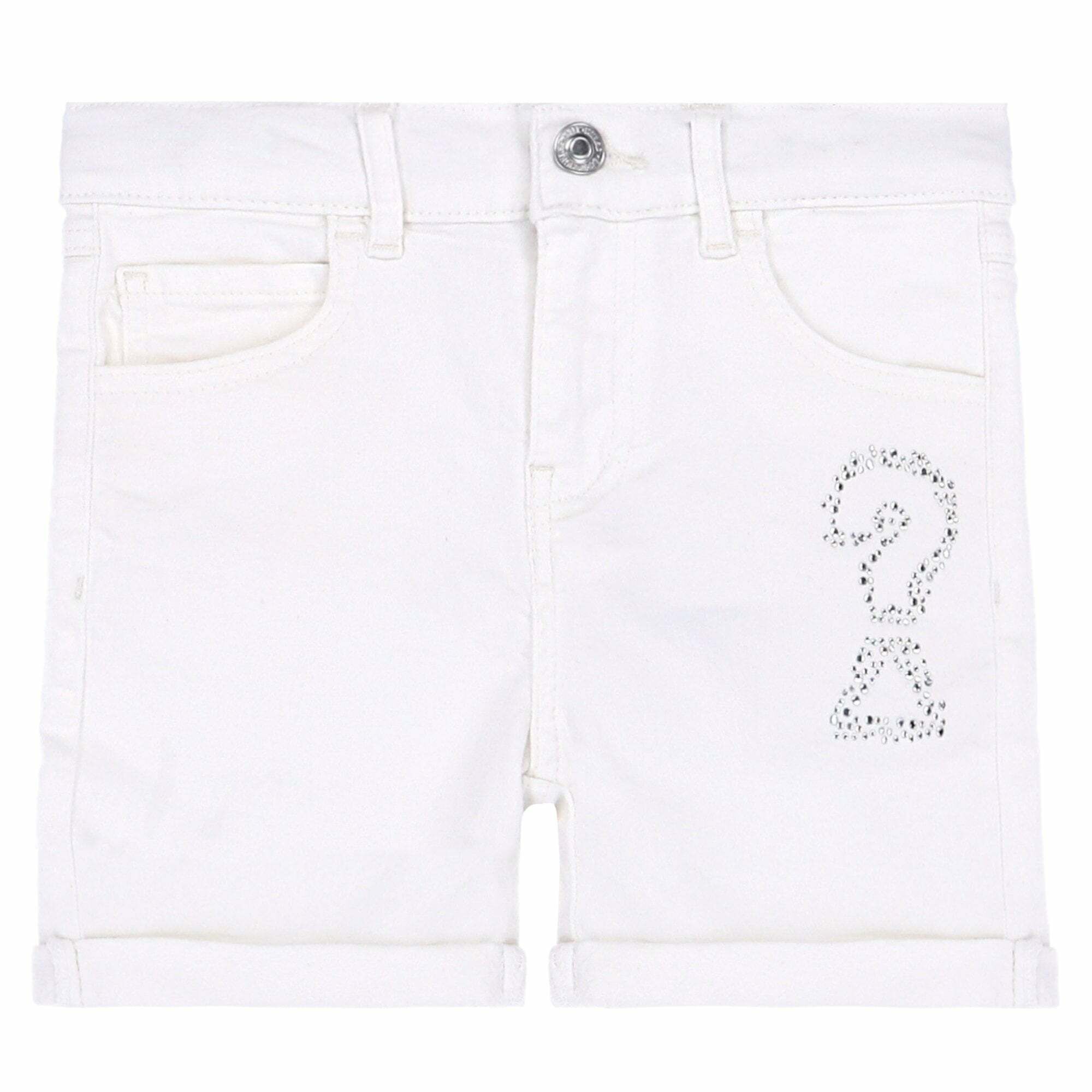 Girls white discount bermuda shorts