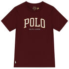 Boys Burgundy Logo T-Shirt, 2, hi-res