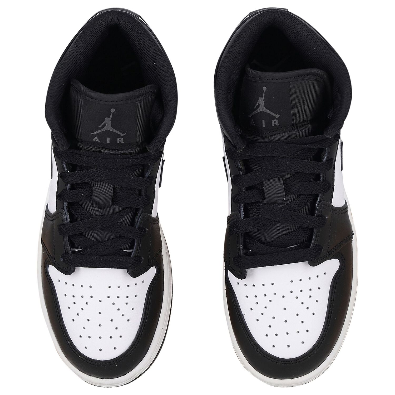 Black, White & Grey Air Jordan 1 Mid Trainers, 9, hi-res