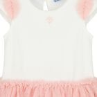 Younger Girls Ivory & Pink Dress, 2, hi-res