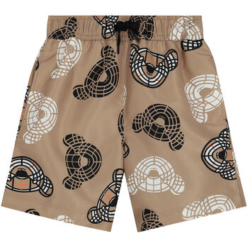 Boys Beige Thomas Bear Swim Shorts