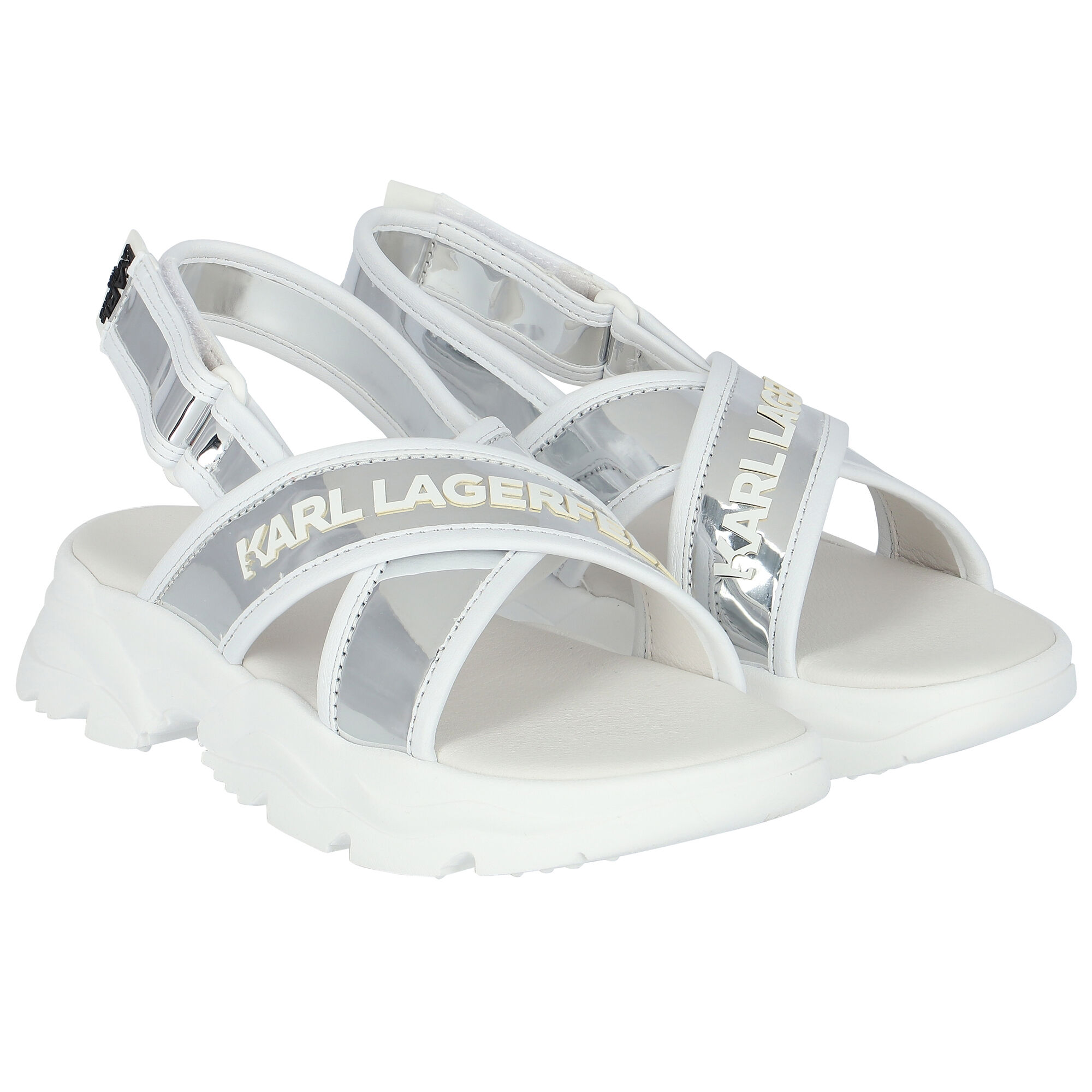Karl lagerfeld white sandals clearance