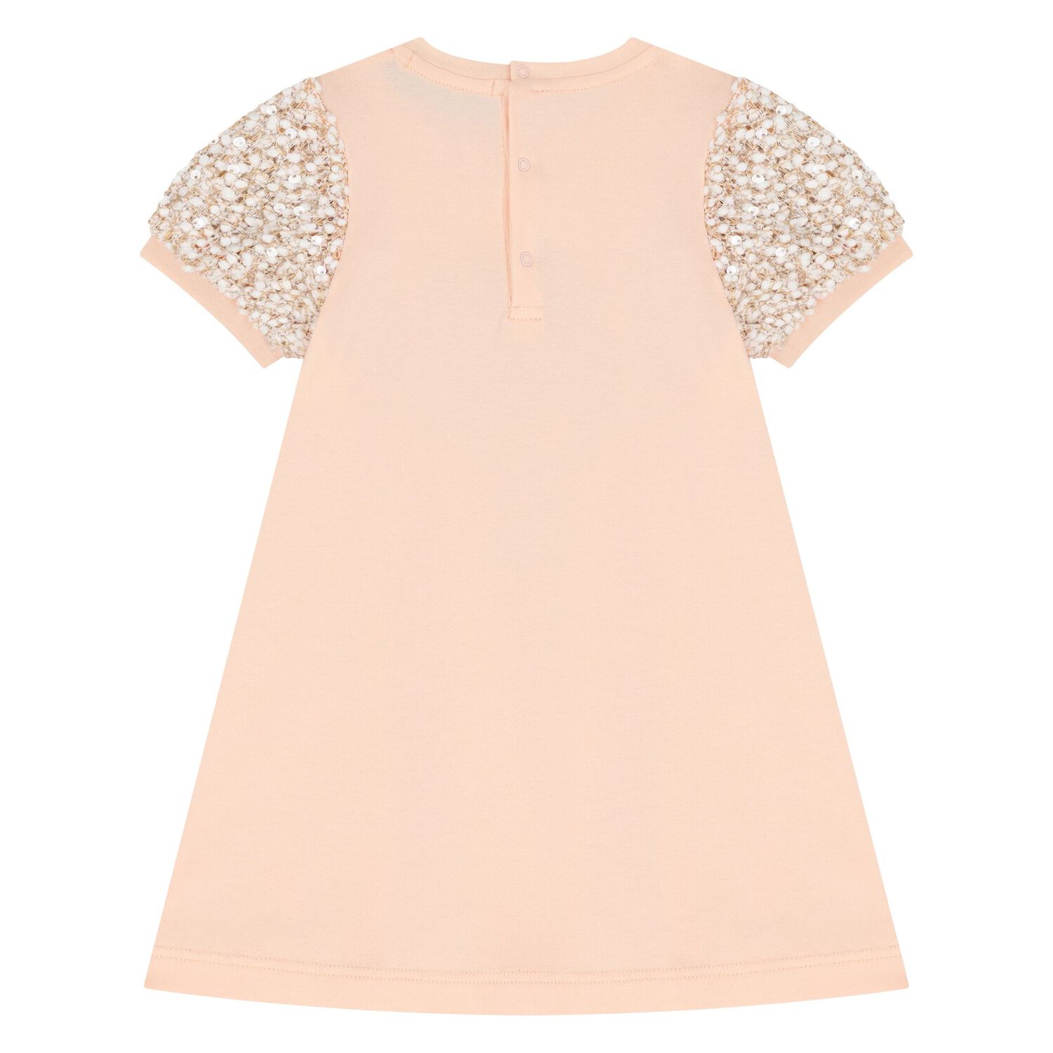  فستان بنات باللون البرتقالي عليه حقيبة للفتيات الصغيرات, 2, hi-res