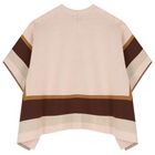 عباءة بنات منسوجة بالشعار باللون الوردي , 1, hi-res