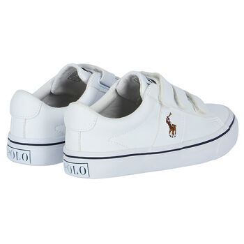 Boys White Logo Trainers